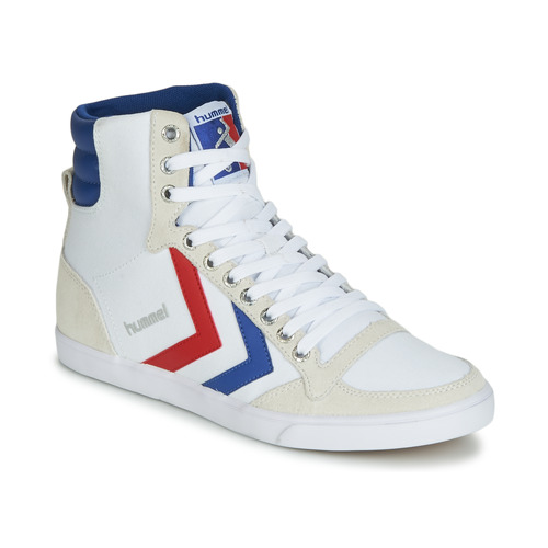 hummel - SLIMMER STADIL HIGH - Blanc / Bleu / Rouge