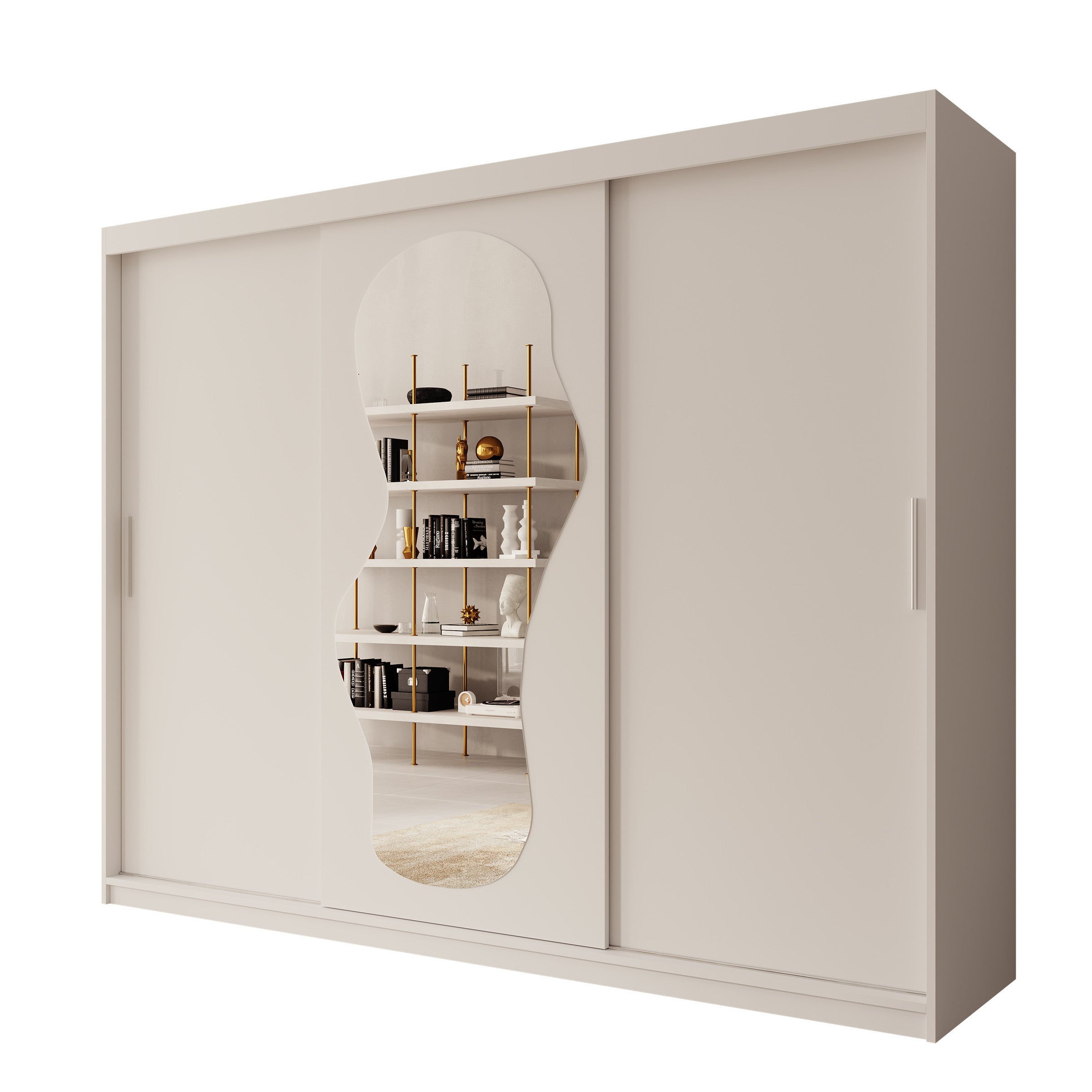 Ulysses - Kledingkast met schuifdeuren - Wit - 250x62x200 cm