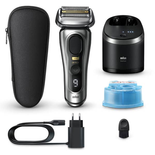 Braun Series 9 Pro+ Elektrorasierer, Reinigungsstation, Wet & Dry, 9567cc, Silber