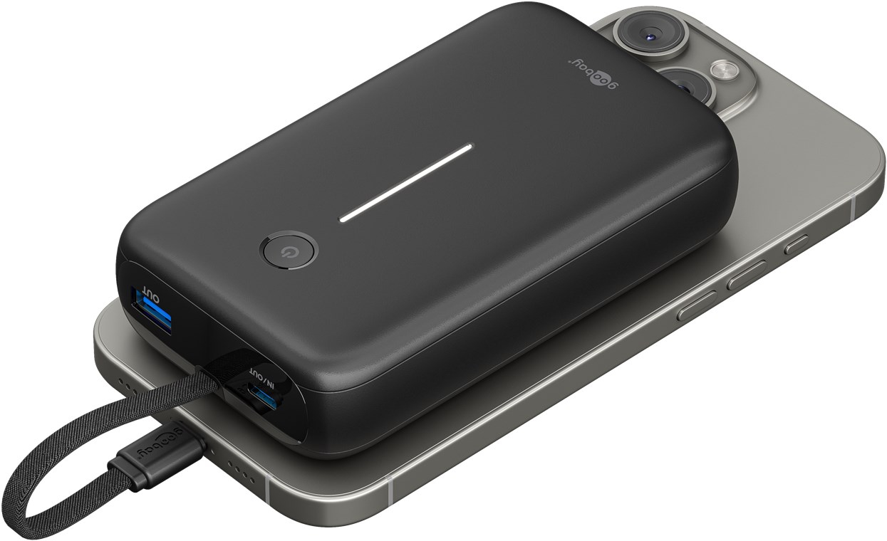 (30W) 20000mAh Powerbank USB C / USB A Ladegerät inkl. USB C Ladekabel Power Delivery (76252) - Schwarz