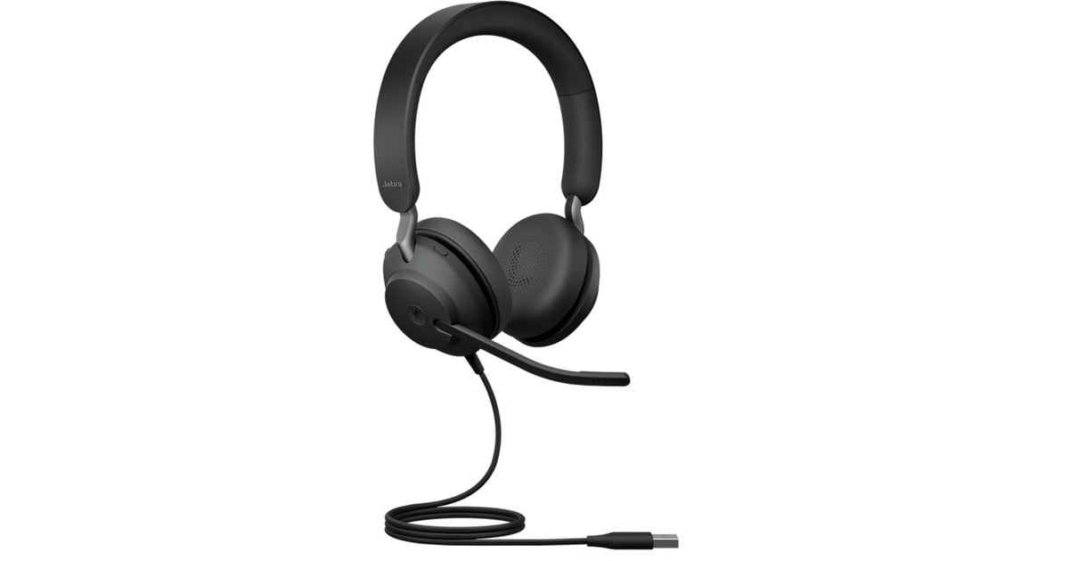 JabraJBR Evolve2 40 SE Stereo USB-A MS on-ear headset  (Zwart)