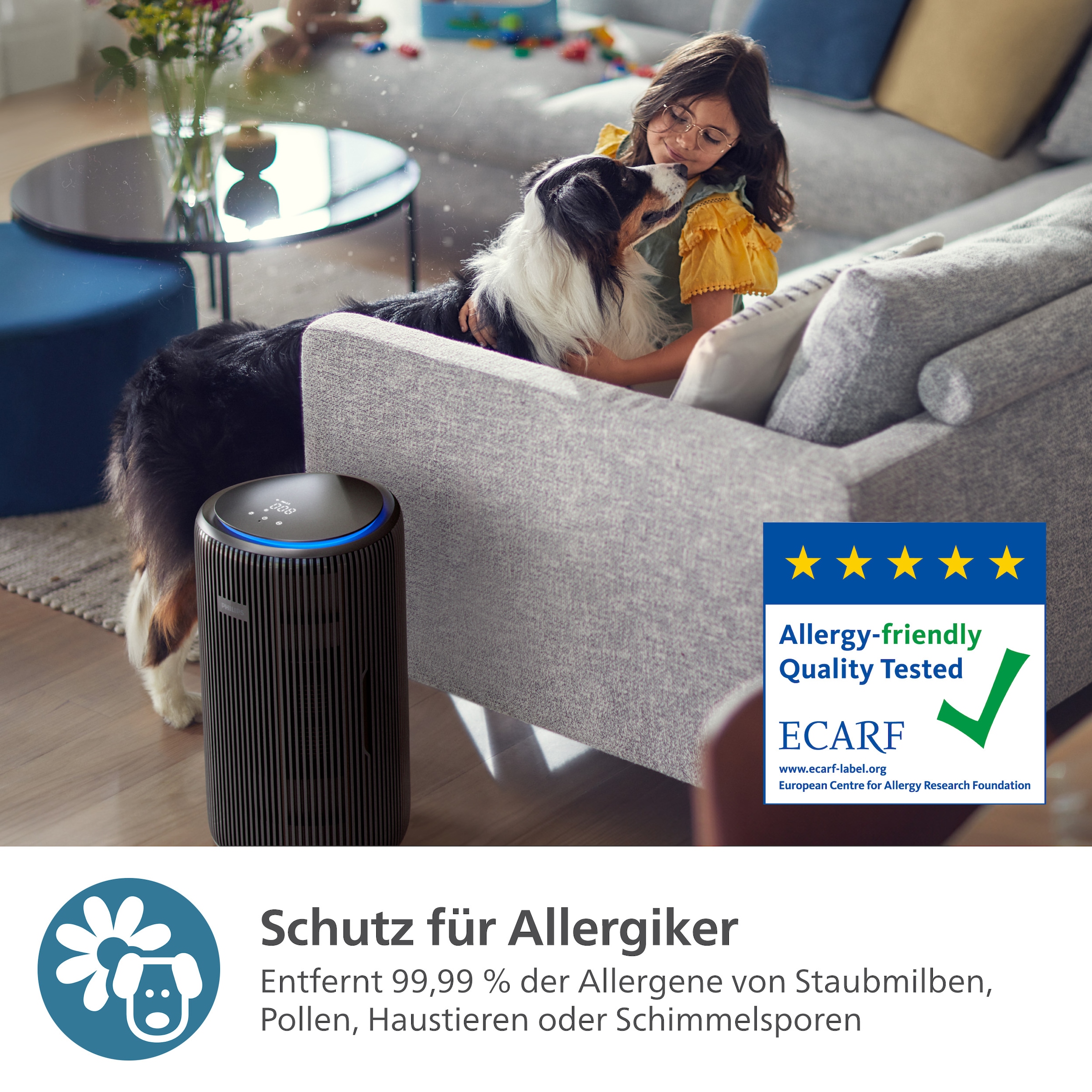 Philips Luftreiniger »AC4221/11 PureProtect Pro 4200 Series, Luftreinigungsrate 600 m³/h« für 156 qm Räume 4-Schichten-HEPA-Filtersystem, leise