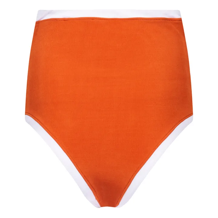Juillet Juillet Bas de Maillot de Bain Matière Recyclée Uni Côtelé - Collection Femme | Terracotta