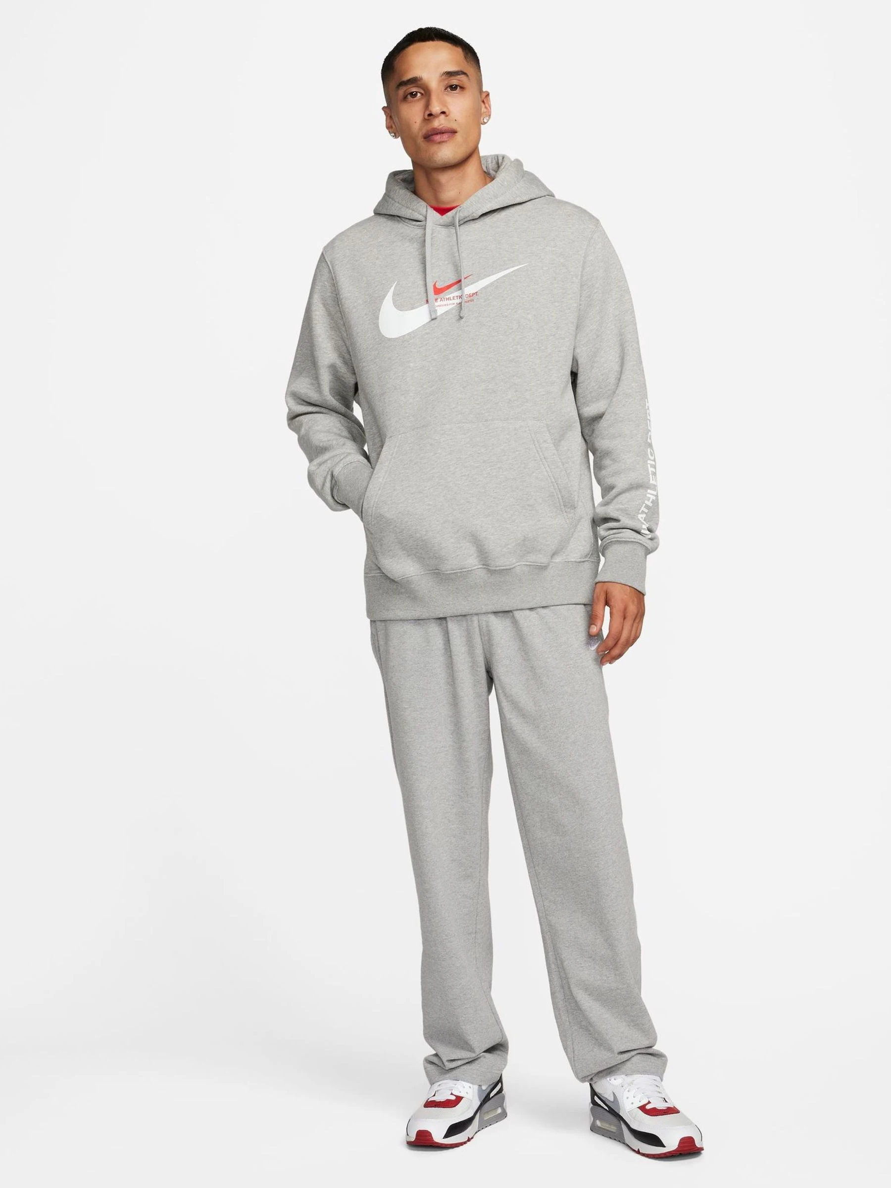 Grijs - Nike Sportkleding Club gebreide joggingbroek met open zoom van 100% katoen