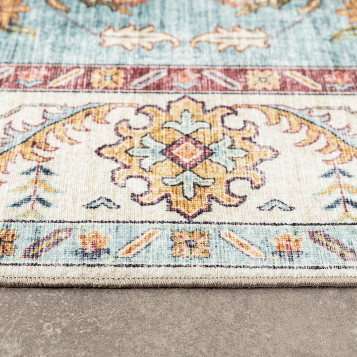 Vintage buitenkleed - Santo Medaillon Lichtblauw