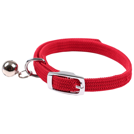 Collier elastic grelot 30 cm rouge pour chat