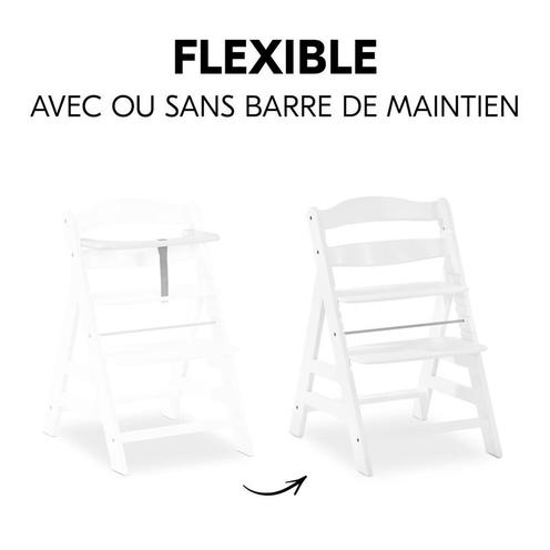 Chaise haute Alpha+ - Blanc - HAUCK