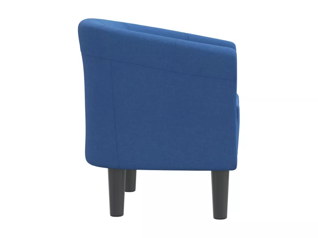Chaise cabriolet bleu tissu