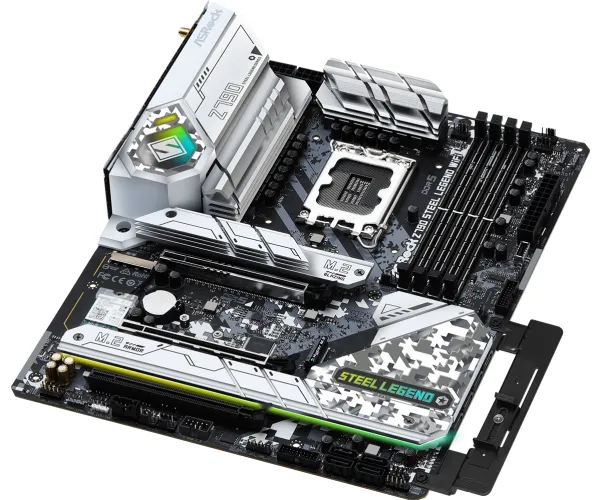 ASRock Z790 Steel Legend WiFi - Bundkort - ATX - LGA1700 sokkel - Z790 Chipset - USB-C 3.2 Gen 2x2, USB-C 3.2 Gen2, USB 3.2 Gen 2, USB 3.2 Gen 1 - 2.5 Gigabit LAN, Wi-Fi 6E, Bluetooth - onboard grafik (CPU påkrævet) - HD Audio (8-kanaler)