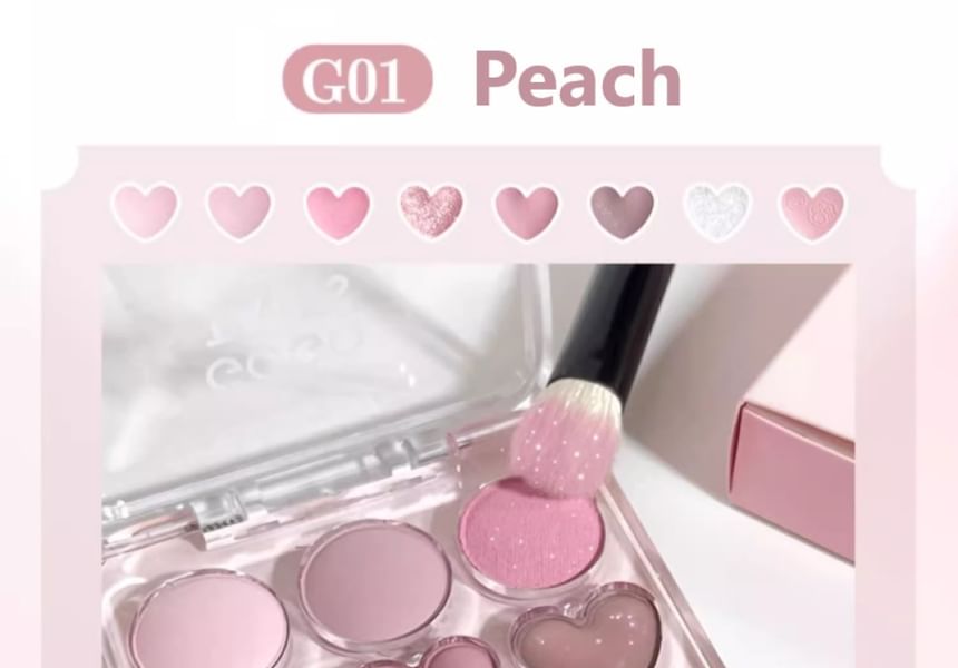 GOGO TALES - Heart Blush Palette - Perzik