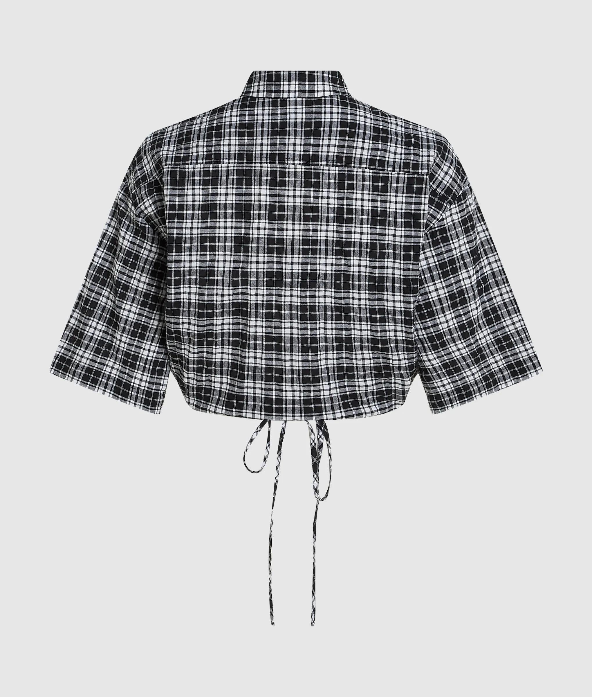 Boxy geruite blouse