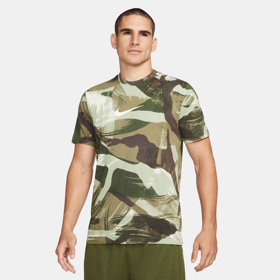 Nike T-shirt d'Entraînement Dri-FIT Camo - Vert