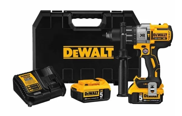 DeWALT DCD996P2-QW - Hammerbor/skruemaskine - ledningfri - 820 W - 3-hastigheders - nøgleløs borepatron 13 mm - 95 N·m - 2 batterier - 18 V