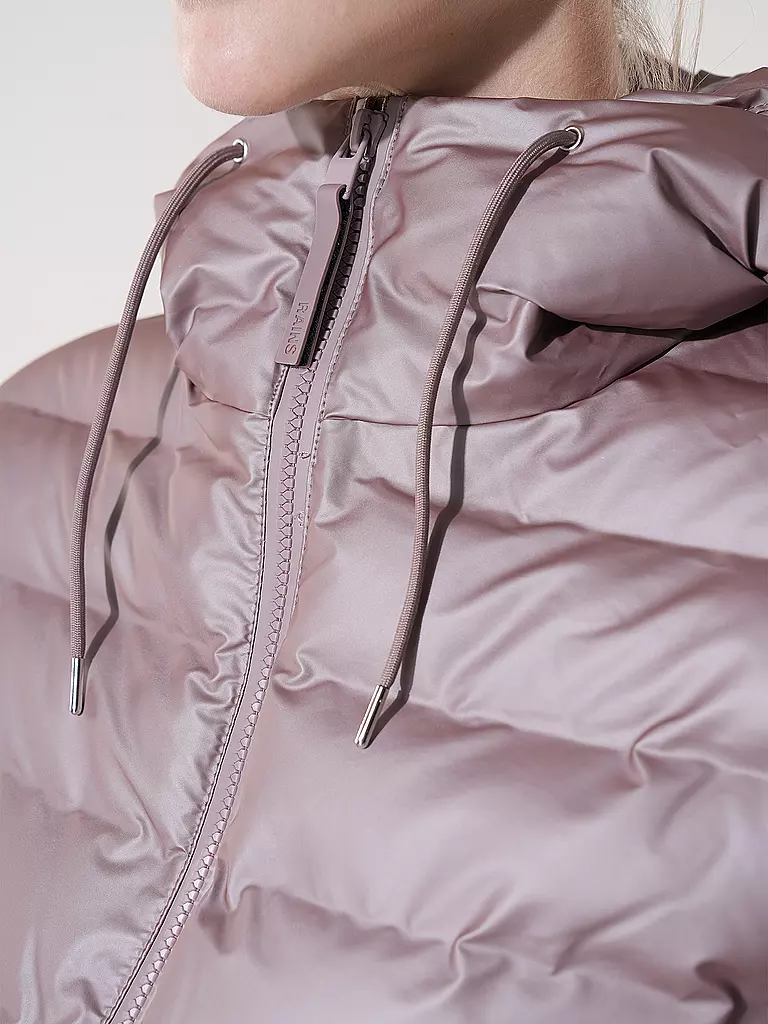 RAINS Steppjacke LOHJA SHORT PUFFER JACKET silber