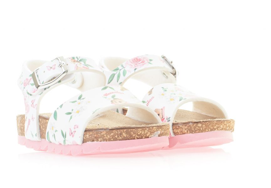Monnalisa Floral Print Sandals