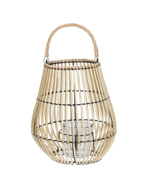 Homestyle Lantaarn Riet - Verlichting - 36 cm
