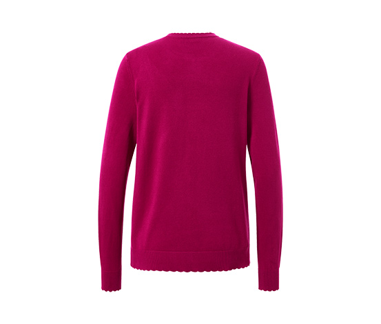Feinstrick-Cardigan mit Wellenkante