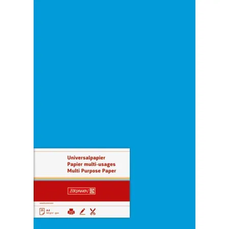 BRUNNEN Briefbögen Universalpapier A4, 160g/m², 25 Blatt, wasserblau