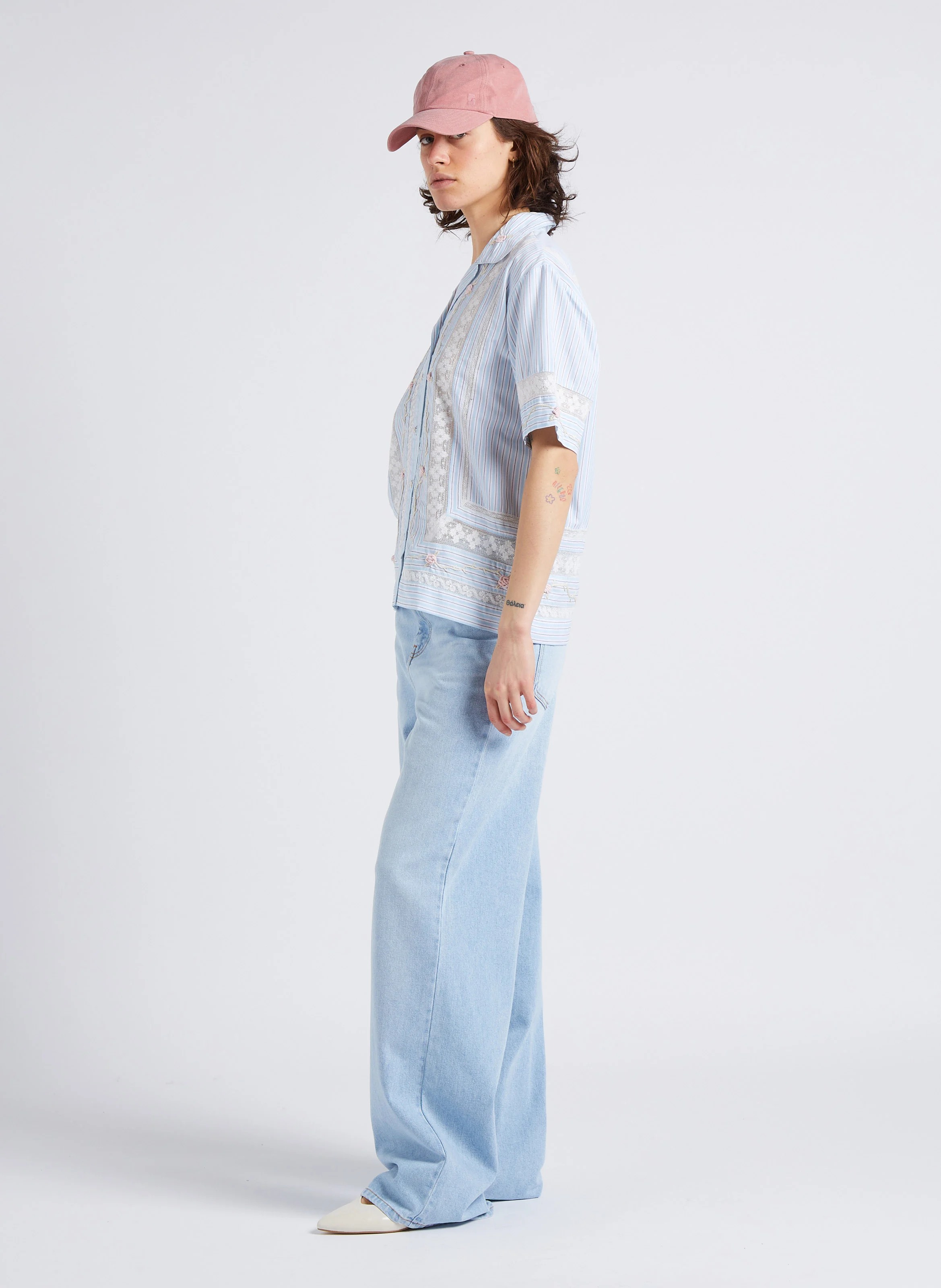DAWN - Jean large en denim délavé | Bleu