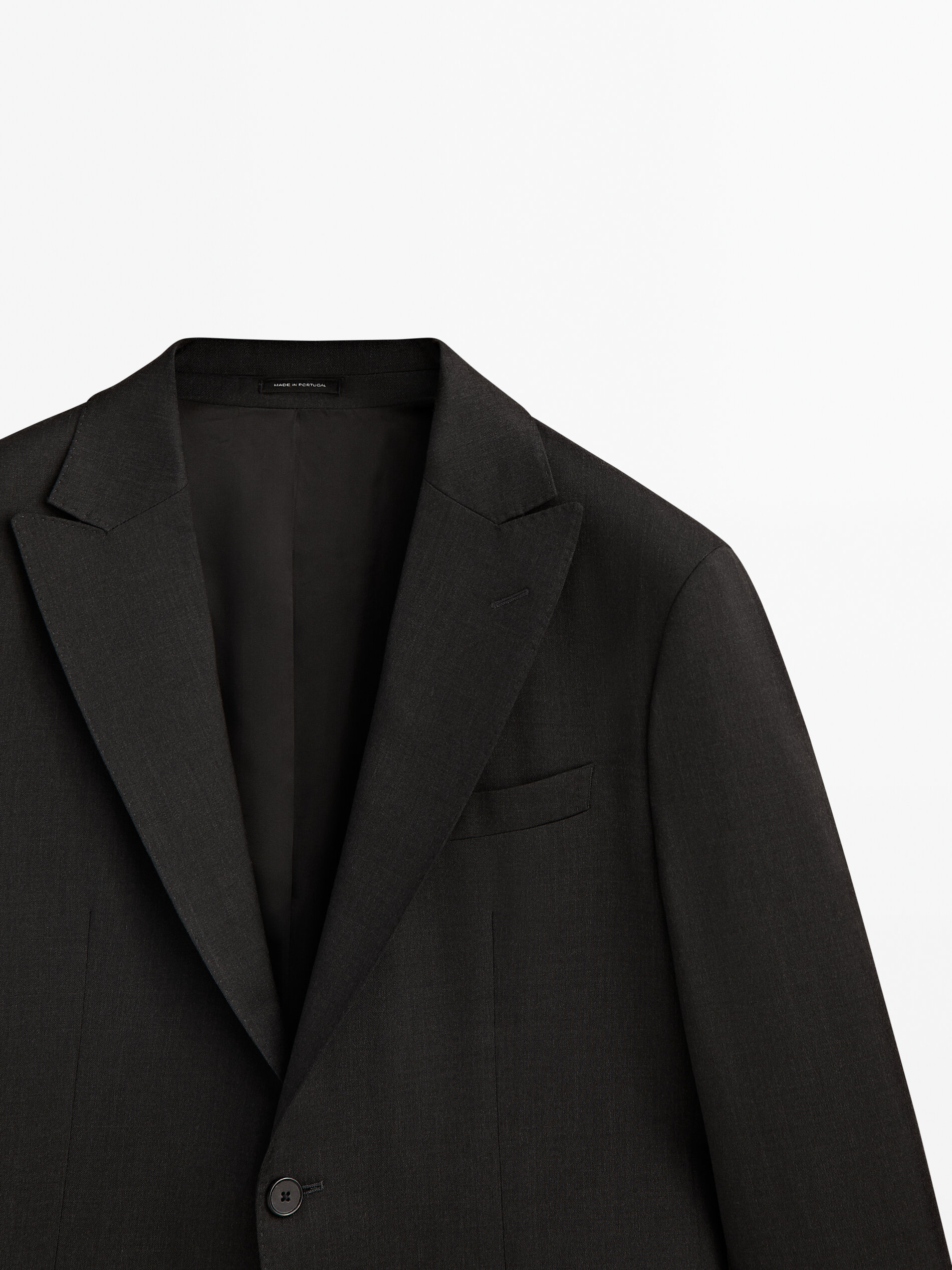 Americana traje lã meia lona gris - MARENGO
