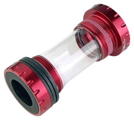 CUVETTE/BOITIER PEDALIER A VISSER ROUTE/VTT ATOO TYPE SHIMANO HOLLOW. ROUGE BOITE 68/73MM