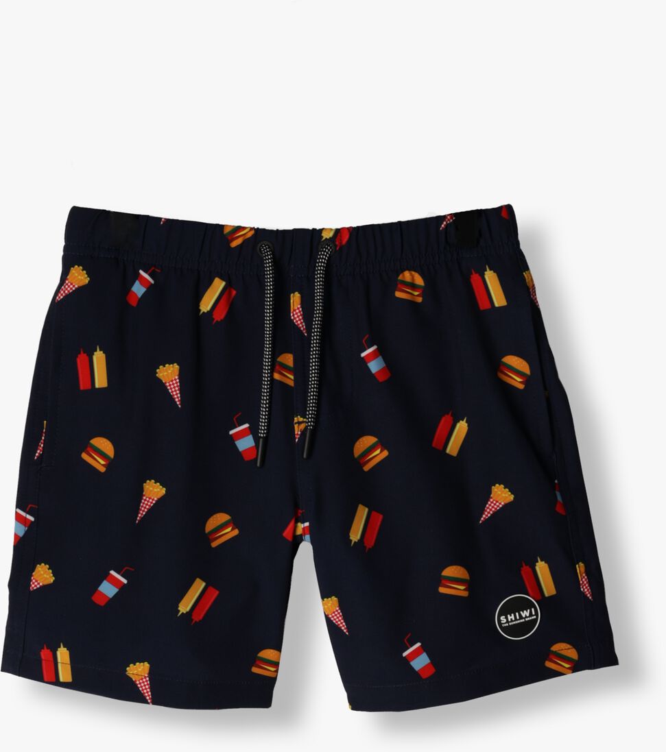 SHIWI donkerblauwe shiwi  stretch swimshort fast food