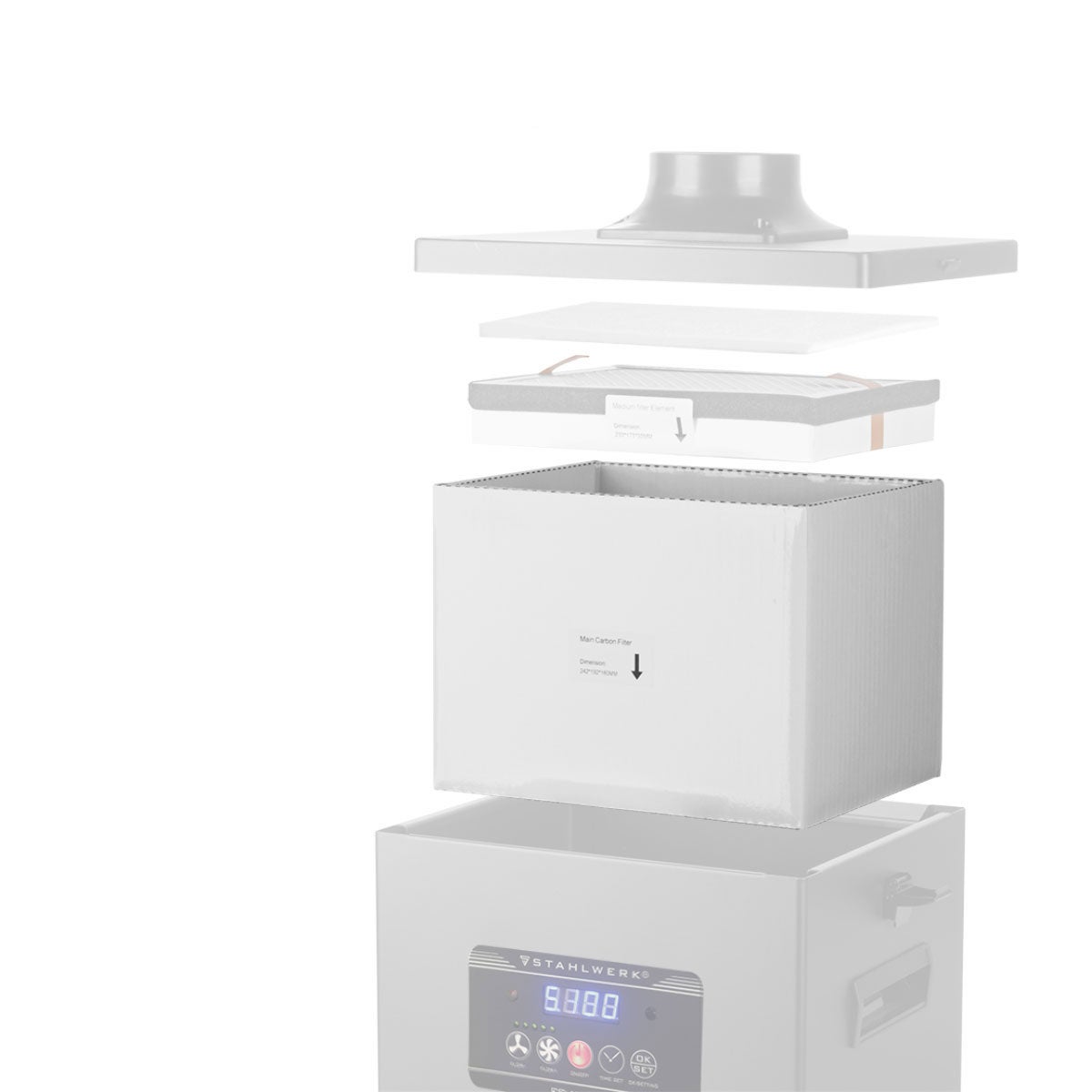 STAHLWERK 3-delige set voorfilters voor rookafzuiging FE-150 ST vervangingsfilters