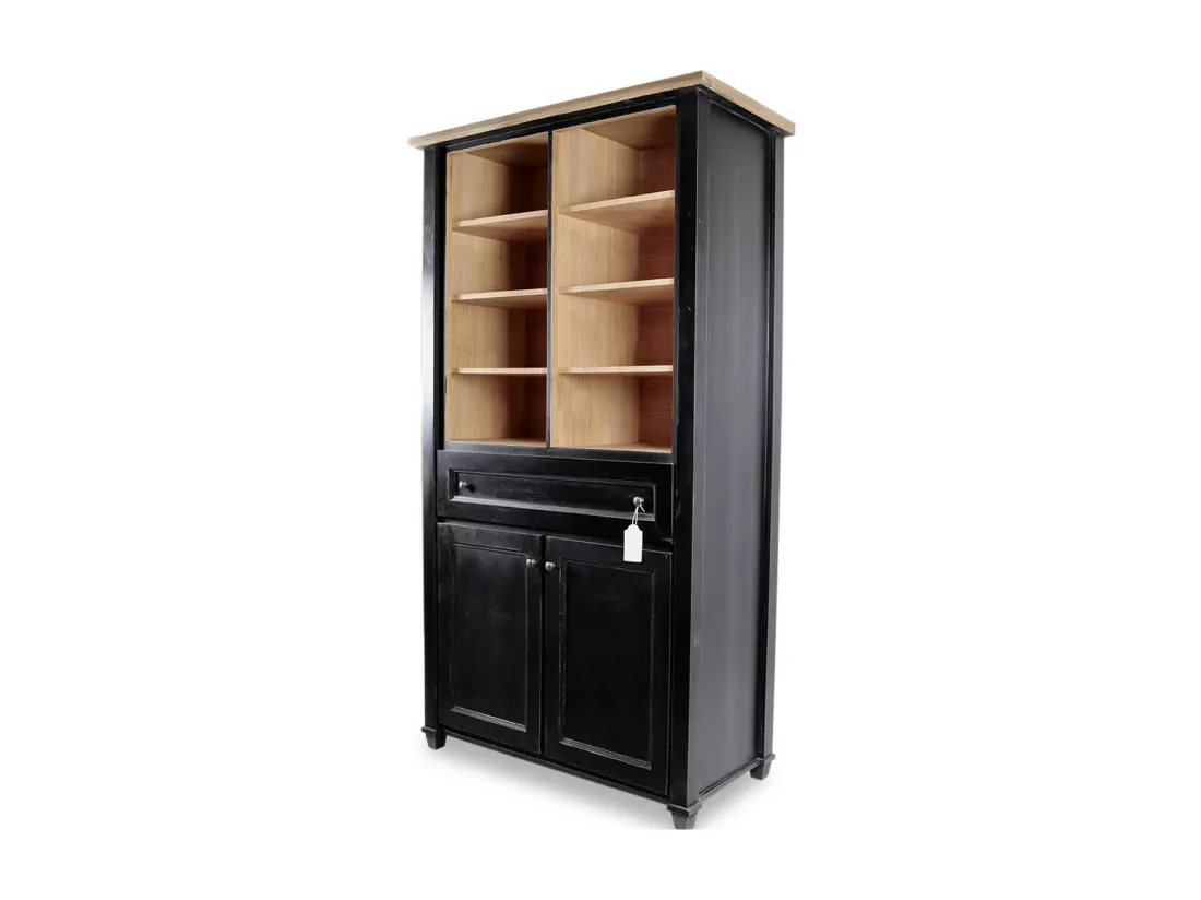 Vaisselier 1 tiroir Bois-MDF Noir - Idéline Décoration d'Autrefois
