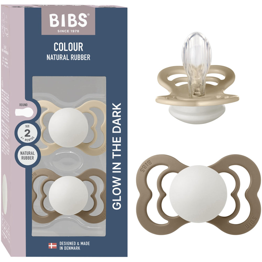 Køb Bibs Vanilla Glow/Dark Oak Glow Sut Supreme 2-Pak Silikone