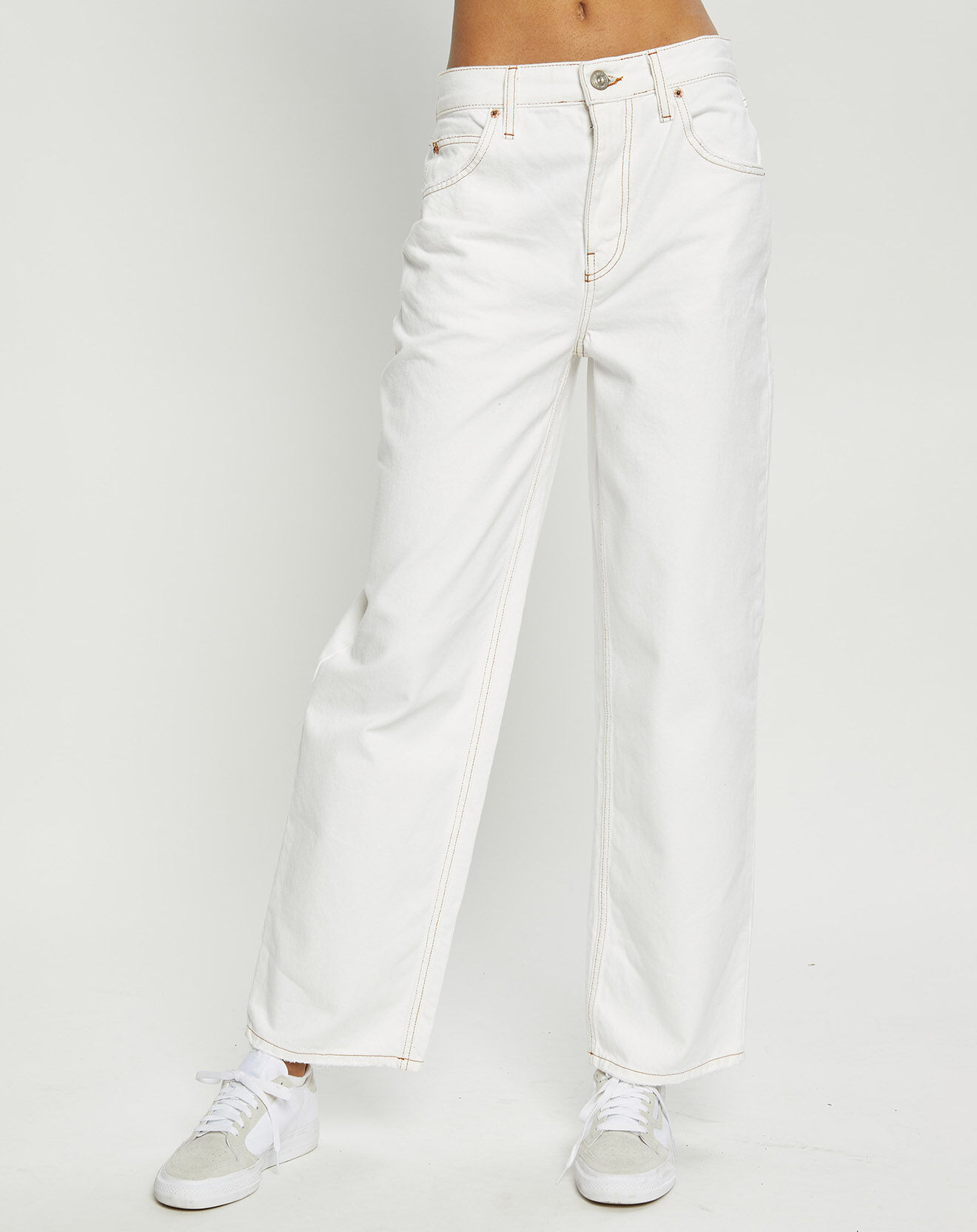 Urban Outfitters Jean boyfriend en Toile de Coton blanc