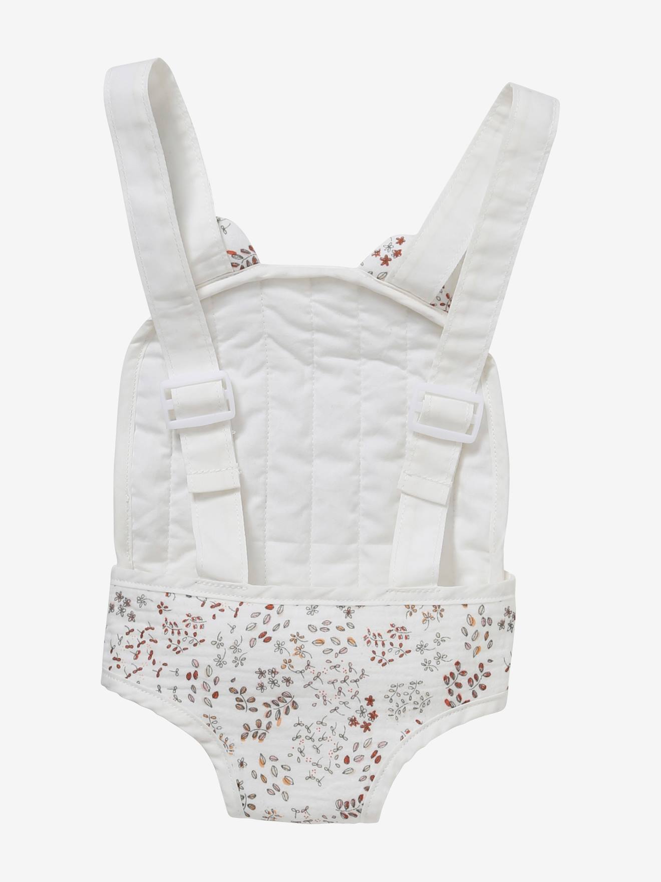 Porta-bonecas em gaze de algodão floral multicolorida