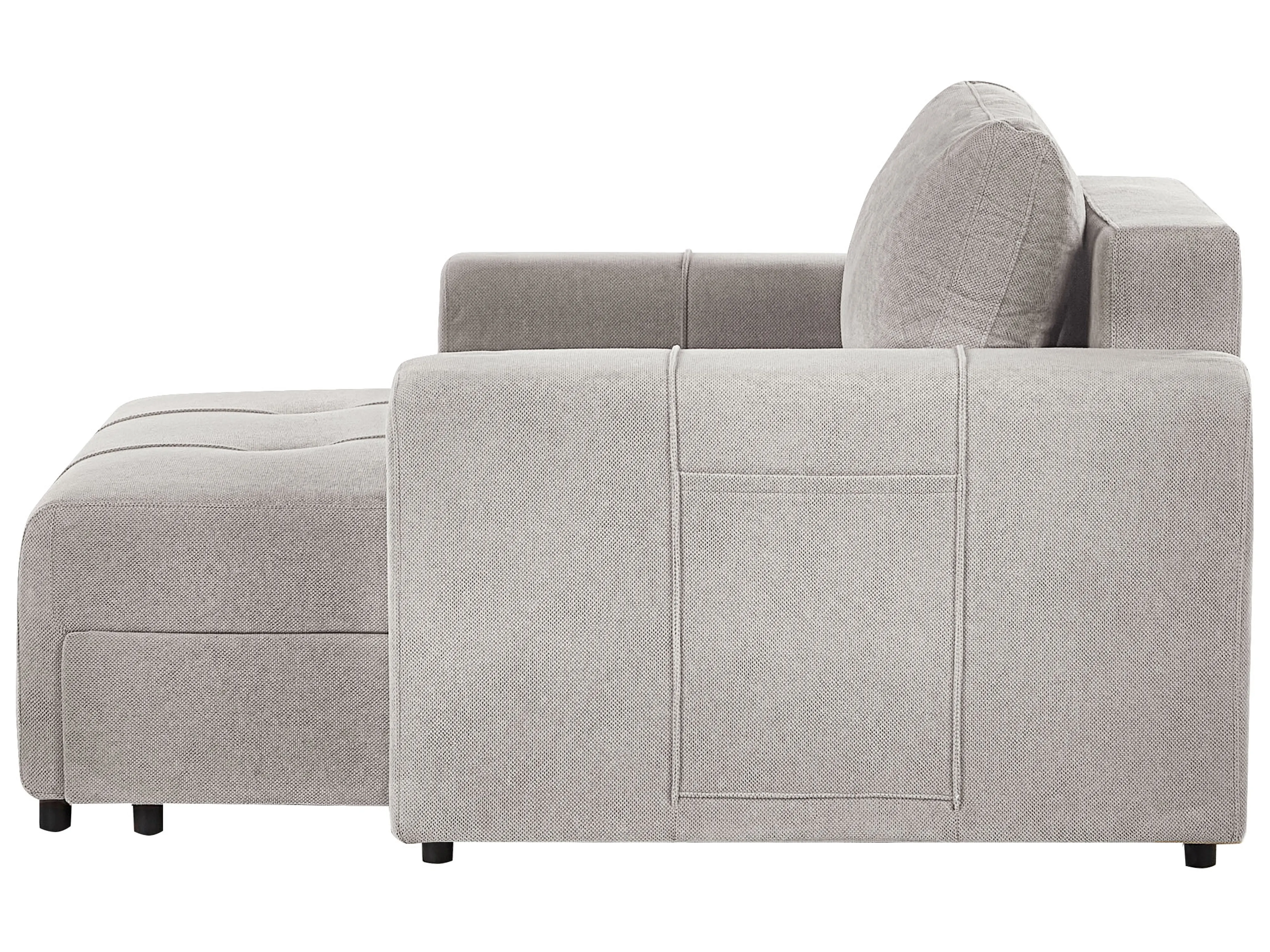 Chaise longue INNVIK Stof Lichtgrijs