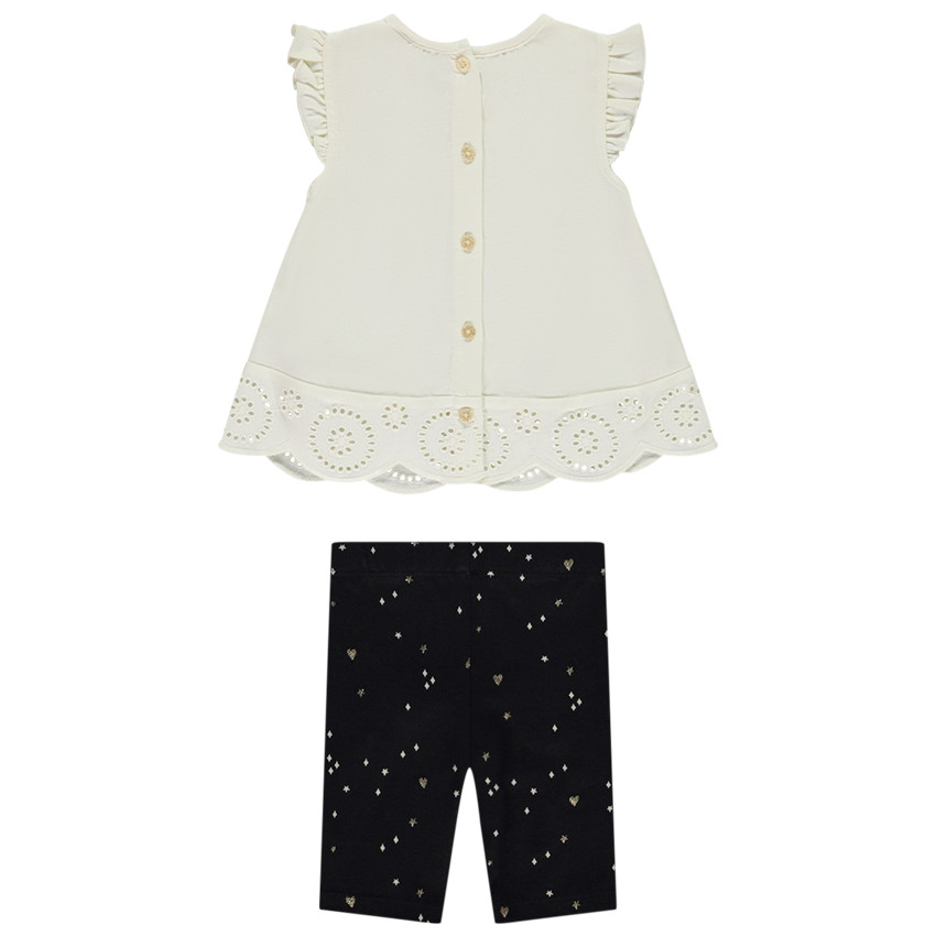 Ensemble 2 pièces licorne avec détails pailletés pour bébé fille