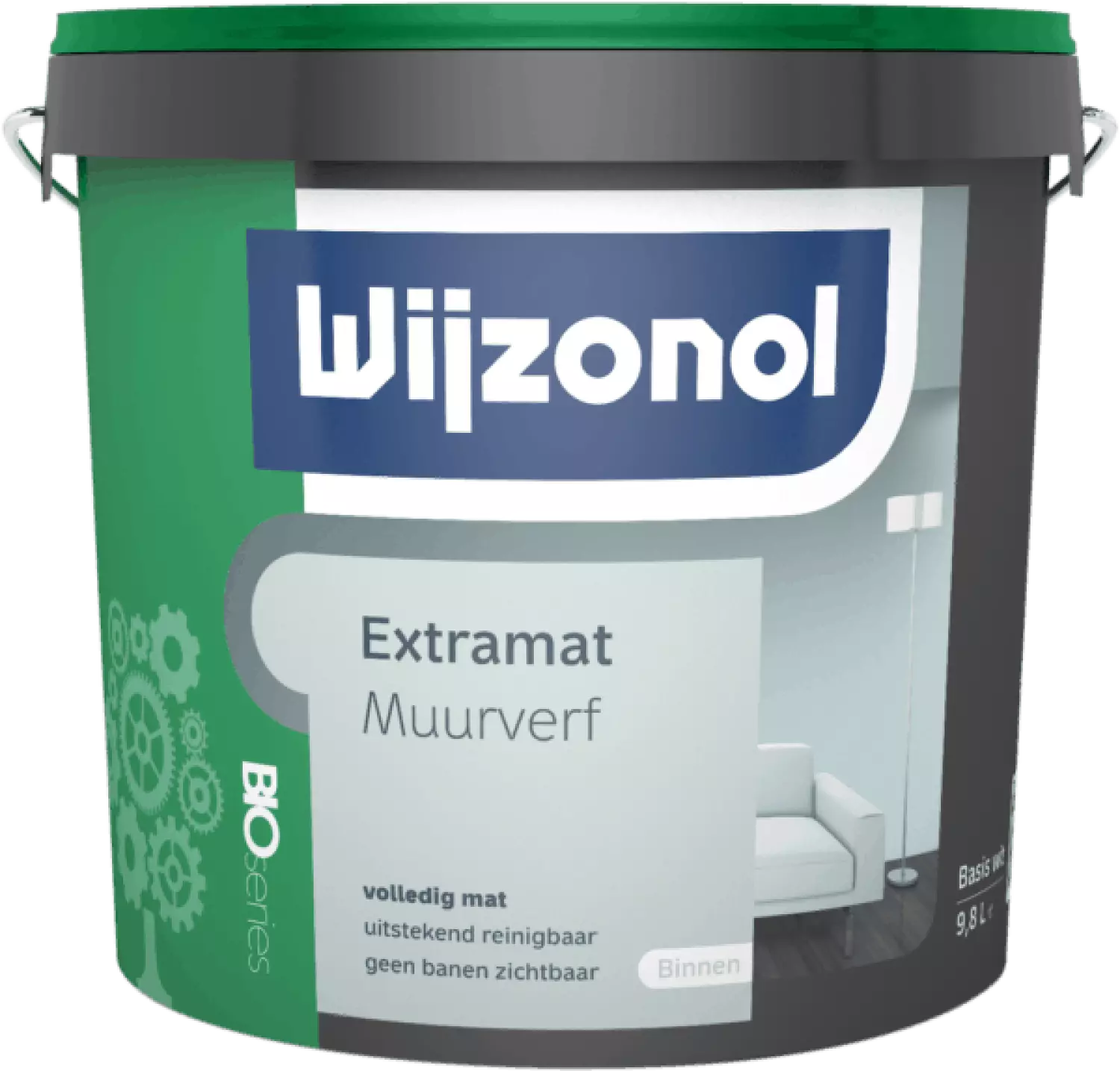 Wijzonol Extramat Muurverf BIO series - op kleur gemengd - 1L