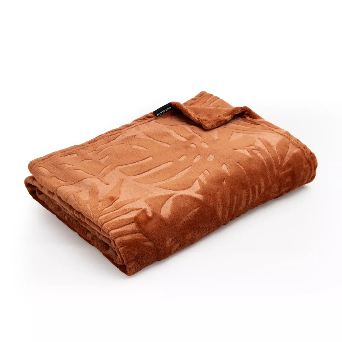 Plaid doux flanelle (130 x 180 cm) Flore Cuivre