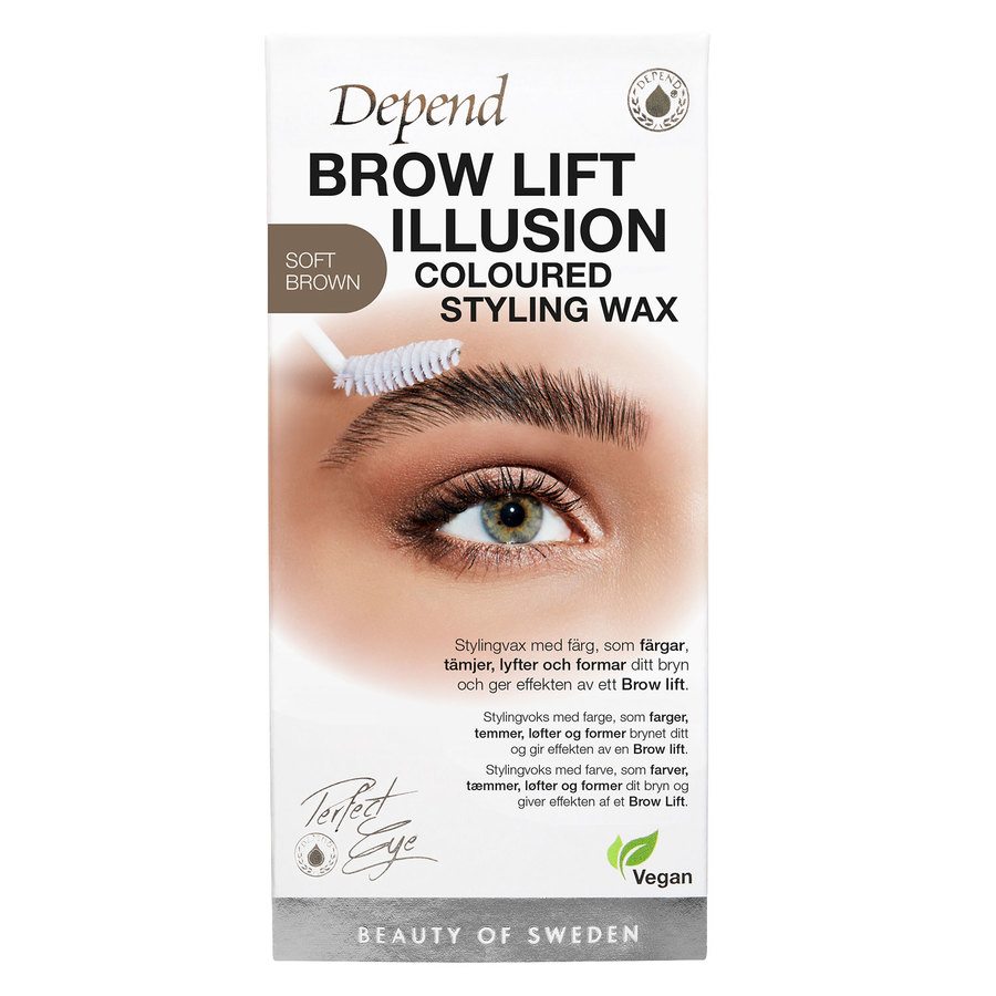 Depend Brow Lift Illusion Coloured Styling Wax Soft Brown 5g