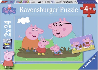 Ravensburger Puslespill Peppa Gris Familieliv 2x24 Biter