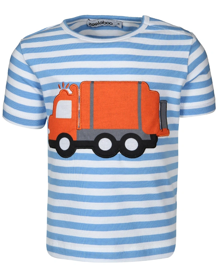 T-Shirt MÜLLAUTO MAMPFI in blau/weiß gestreift