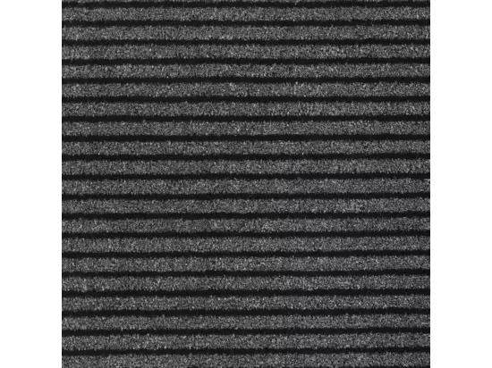 Paillasson noir et gris à rayures 90x120 cm