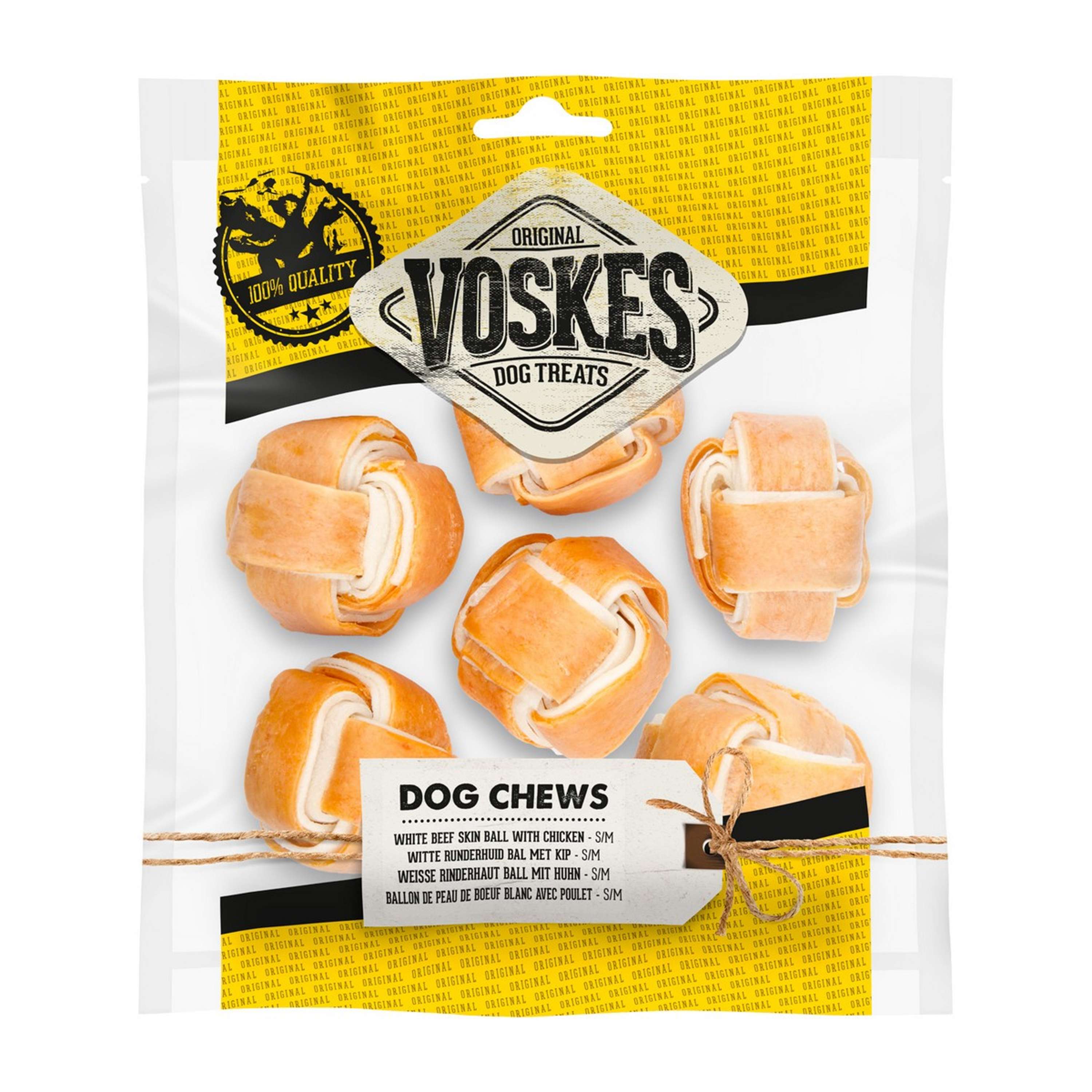 Voskes Bal White Kip 6 Stuks