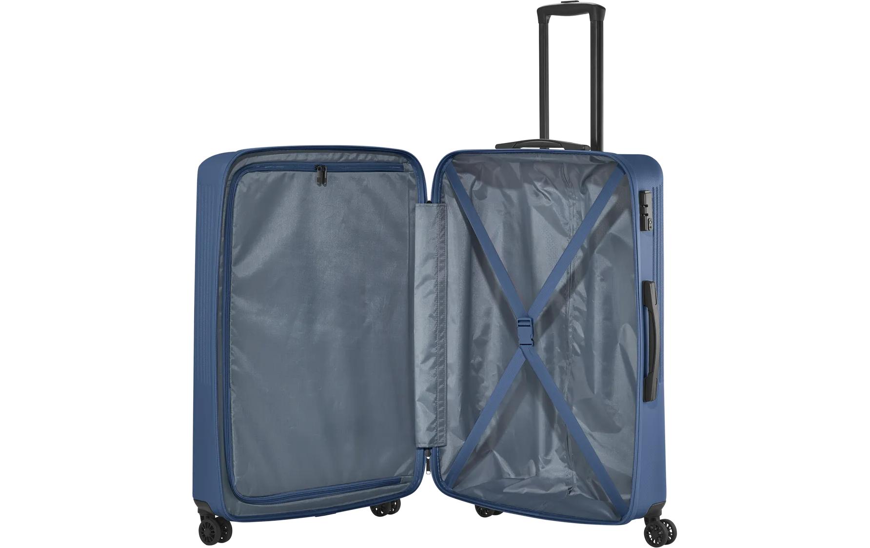 Reisekoffer BALI Trolley L Blau4-Rollen Hartschalenkoffer