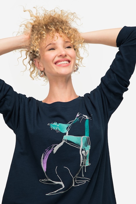T-Shirt, Robbe, Rundhals, Langarm, OEKO-TEX