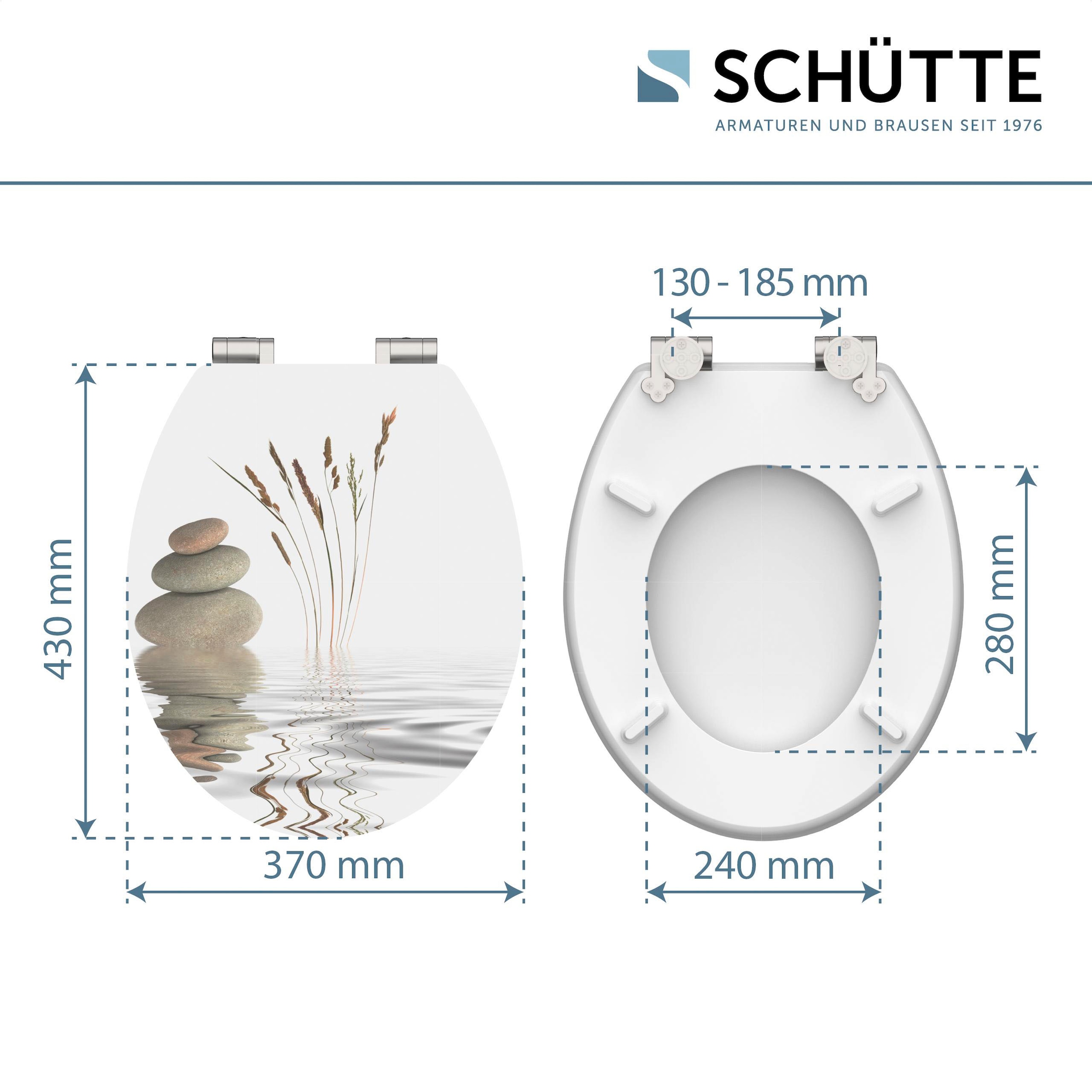 Schütte WC-Sitz »BALANCE« High Gloss mit MDF Holzkern, mit Absenkautomatik