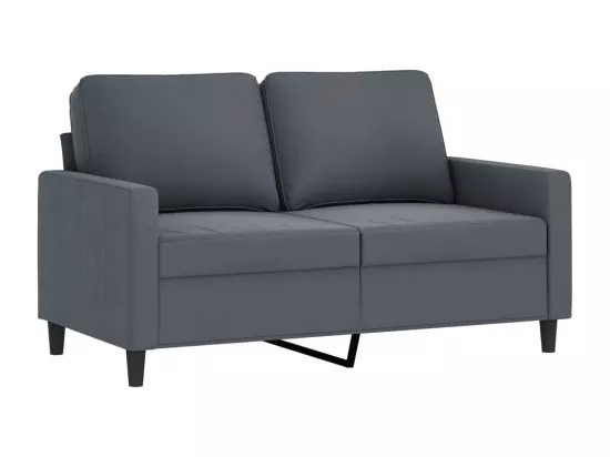 Ensemble de canapés 2 pièces avec coussins Gris foncé Velours