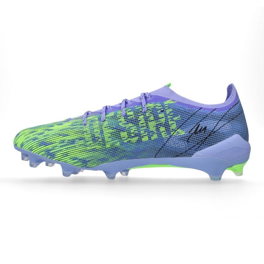 PUMA Ultra 5 Ultimate FG Christian Pulisic Chasing the Dream - Violet/Vert/Noir ÉDITION LIMITÉE