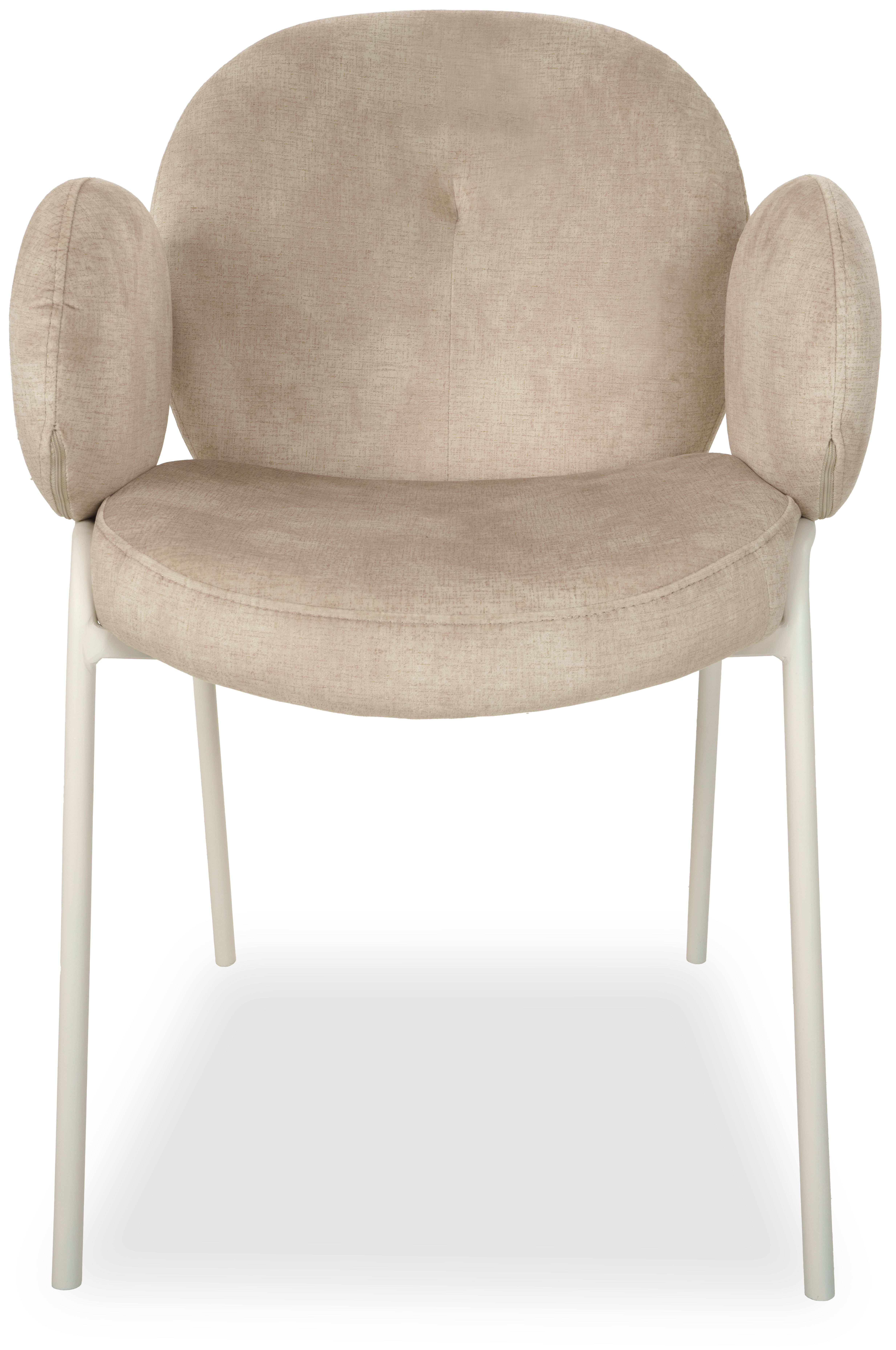Eetkamerstoel Vintage velvet beige Aukje B59 x D54 x H88 cm