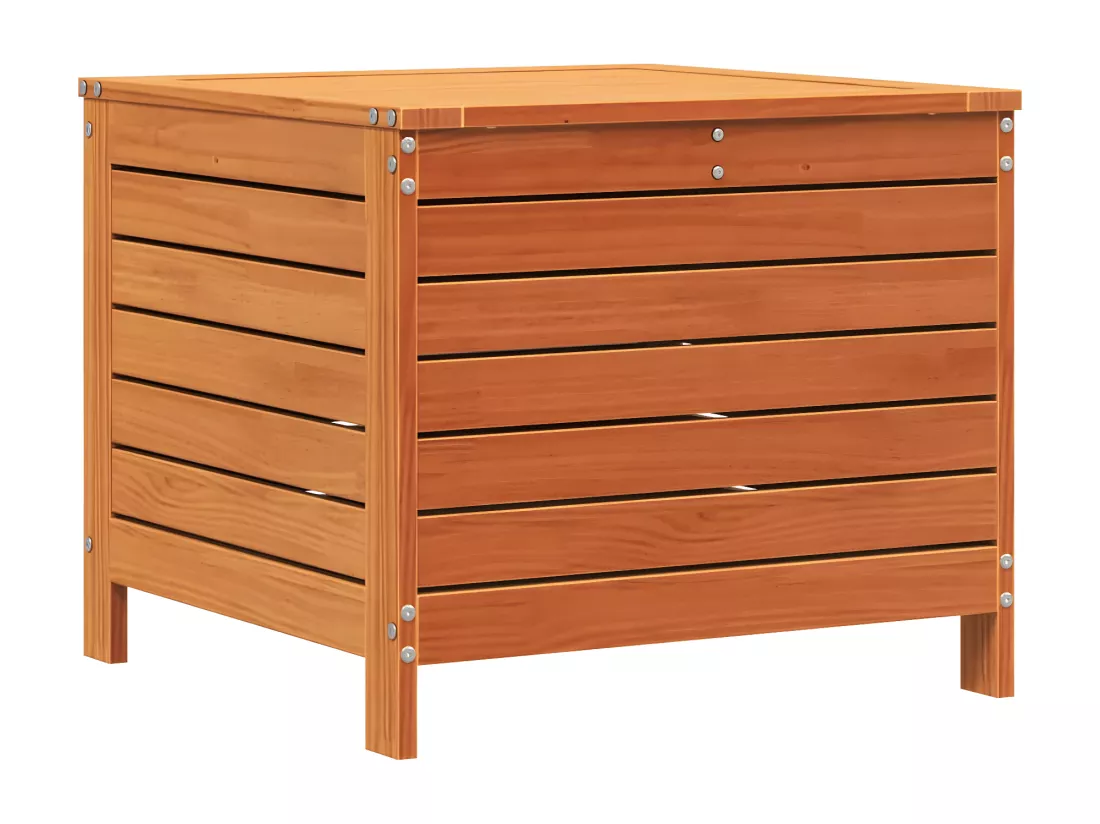 Repose-pied jardin cire marron 62x63,5x53,5 cm bois pin massif