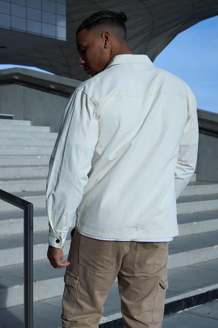 Chemise épaisse beige