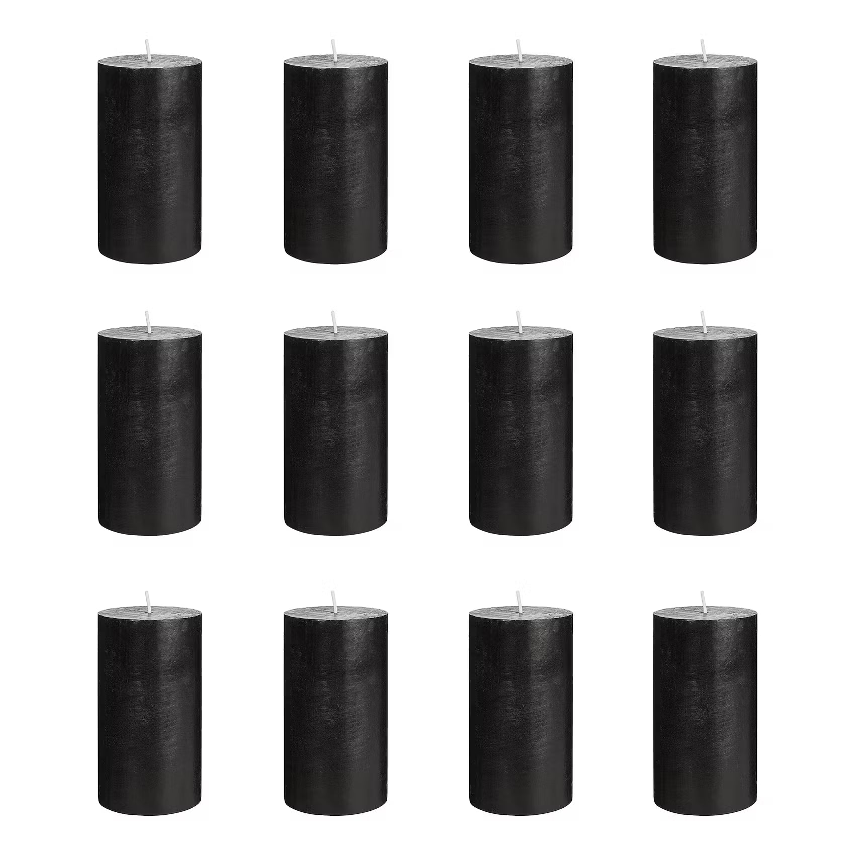 RUSTIC Stumpenkerze 12er-Set