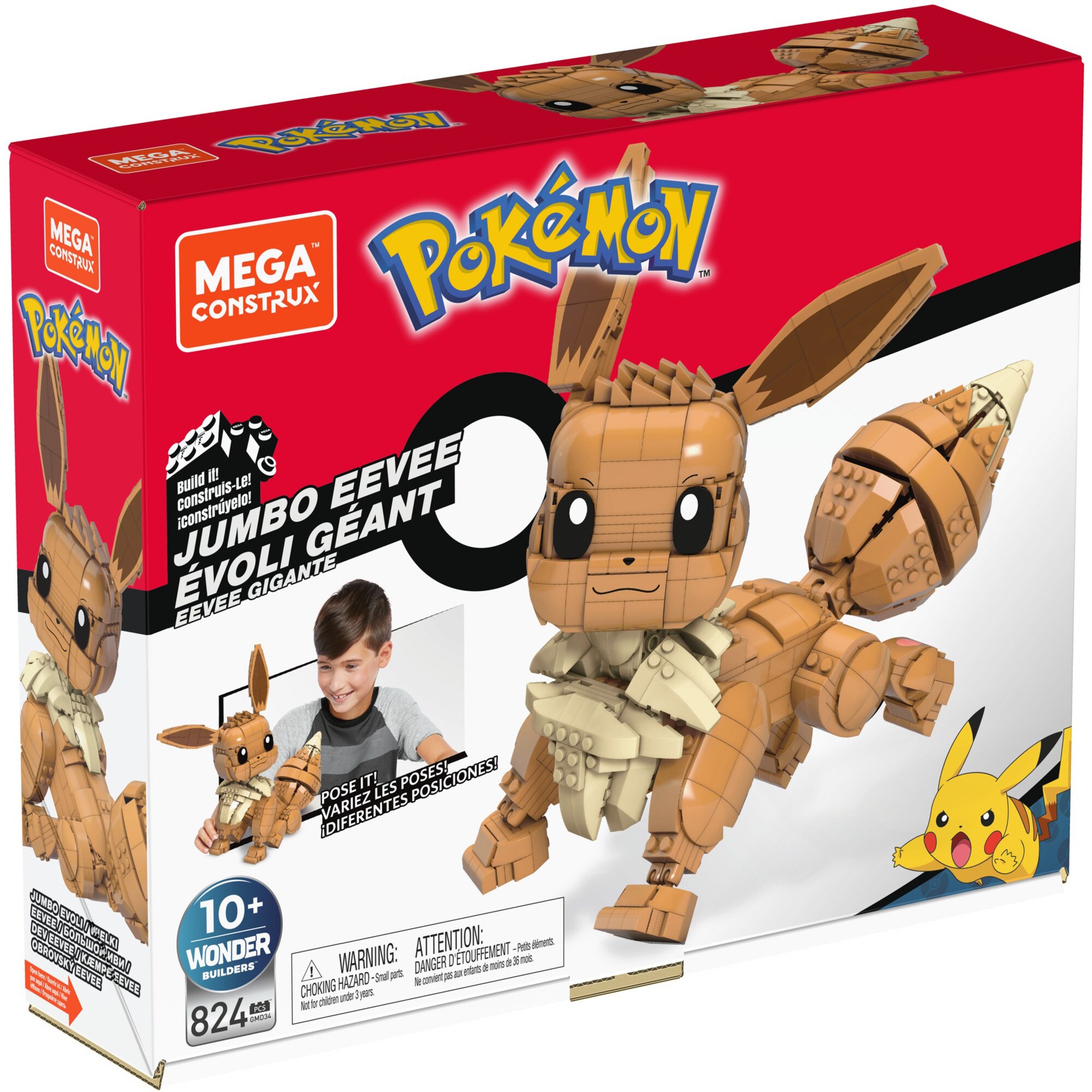Mattel Konstruktionsspielzeug Pokémon Jumbo Evoli